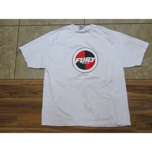 Fury Truck Company Skate Skater T-Shirt White Black Red Made in USA Sz XL